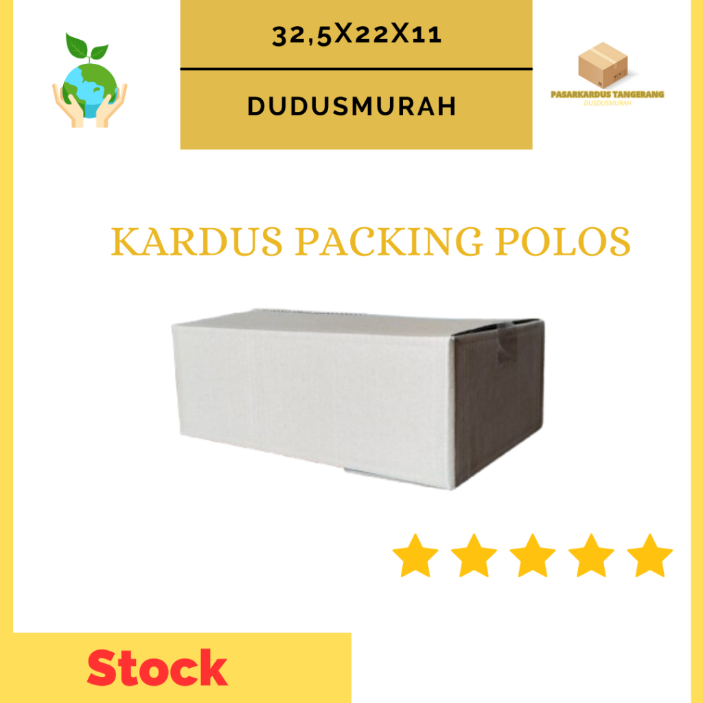 

Kardus Packing Kardus Polos 32,5x22x11cm - Karton (10pcs) Kardus murah/Kardus DIE CUT Pizza/ Kardus Packing makanan Aksesoris/Single wall