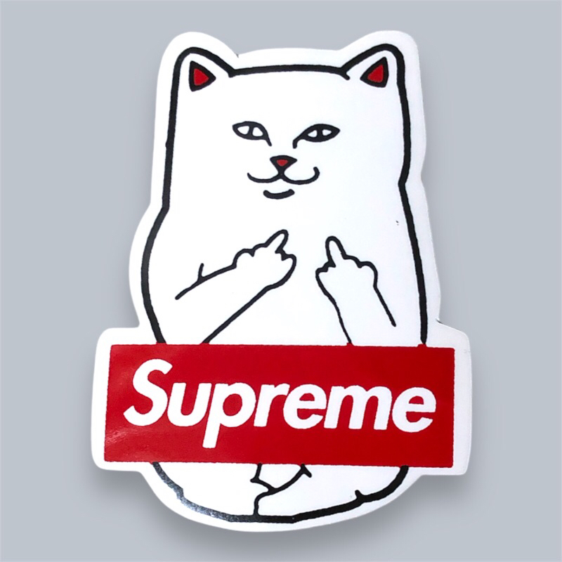 

Sticker Brand Logo Hypebeast Satuan Tahan Air Stiker supreme kucing Helm Laptop