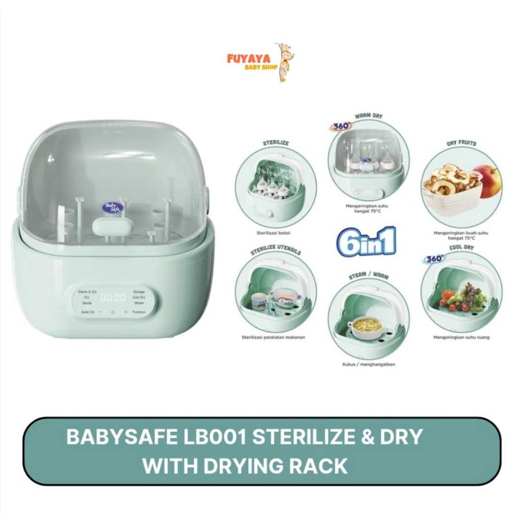 Baby Safe (LBD01 | LBD02 ) Sterilize & Dry with Rack - Alat Sterilisasi Peralatan Bayi / Pengering B