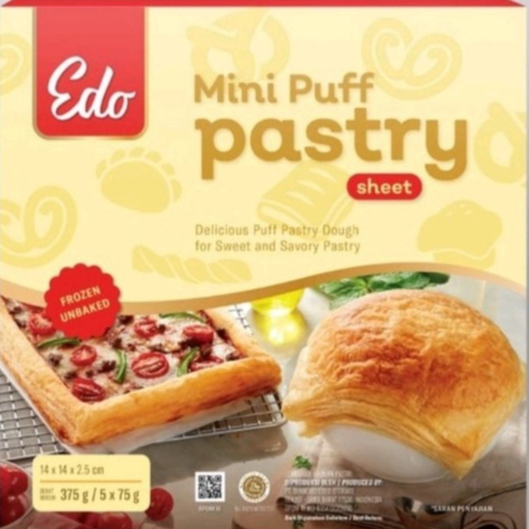 

puff pastry EDO 750gr (KHUSUS PENGIRIMAN INSTAN COURIER)