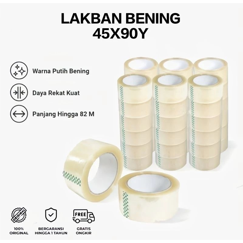 

LAKBAN BENING / SOLASI BENING 90 YARD 1 SLOP ISI 6 PCS