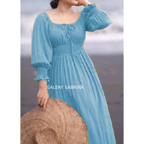 long dress bale // dress sabrina // dress jumbo // big size // over size // dress cassual vintage