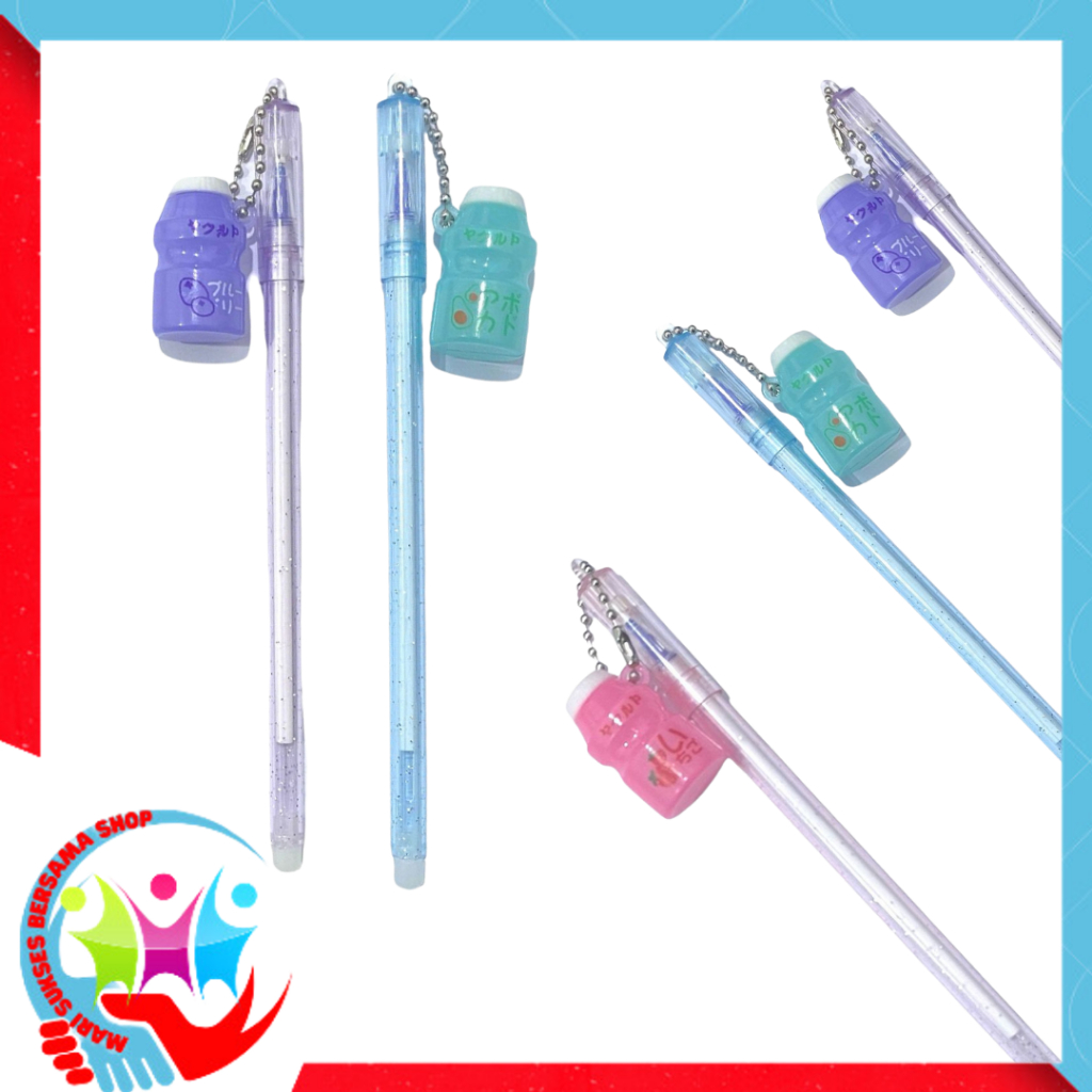 

MSBS Pena Gantungan Botol Minuman Pulpen Lucu Gantungan Botol Blue Ink Gel Bisa di Hapus Bolpoin Tinta Gel Cair Erasable Pen Pulpen Gantungan Lucu