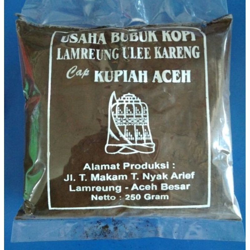 

Kopi Bubuk Kupiah Aceh Ulee Kareng 100 garm