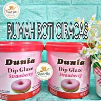 

DUNIA DIP GLAZE STRAWBERRY ECO 1KG CELUPAN SELAI TOPPING OLESAN DONAT
