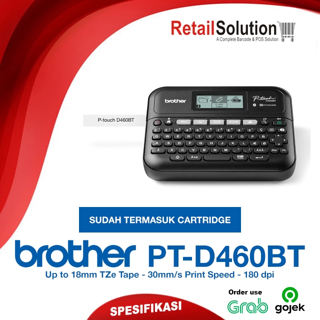

Printer Barcode Label Portable PC Smartphone TZe Tape - Brother PT-D460BT PTD460BT PTD460 BT