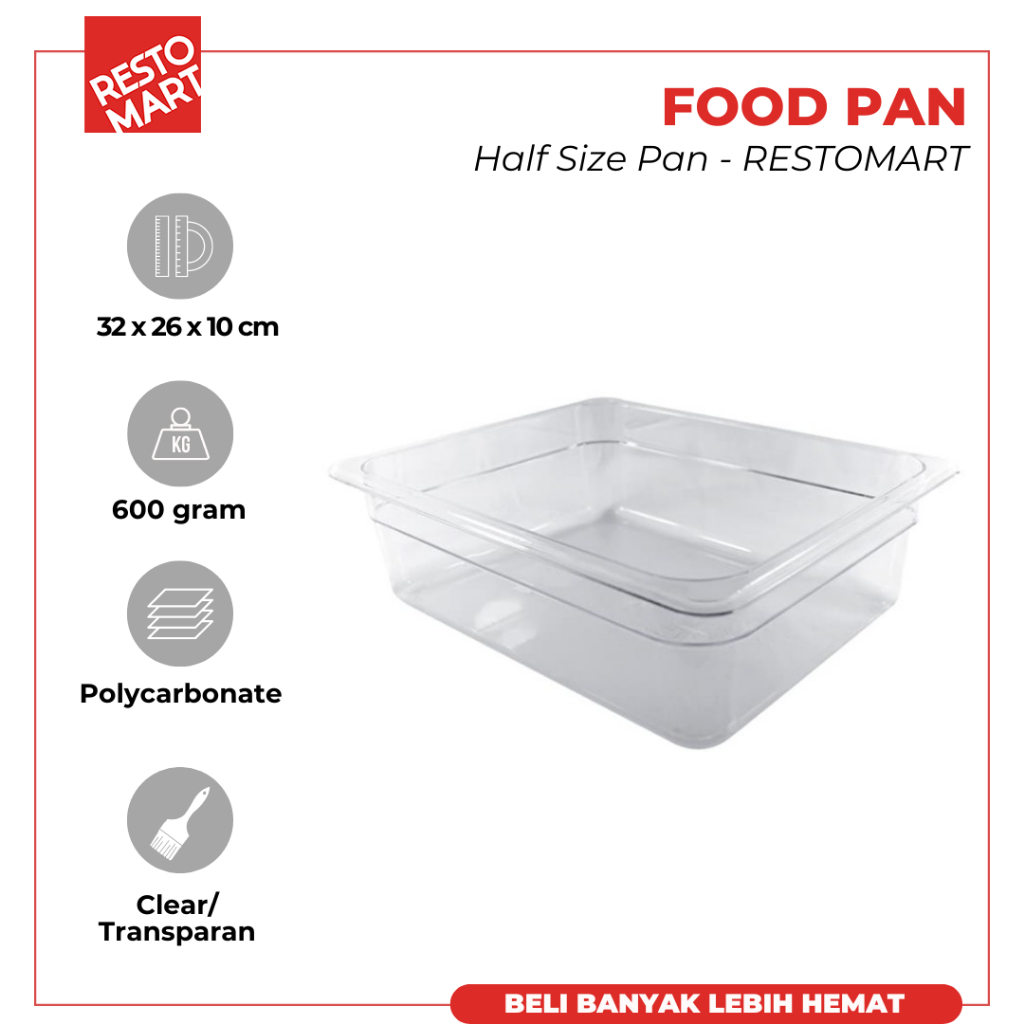 Food pan / Gastronome / Half Size Pan RESTOMART Acrylic (2015125) (F0)