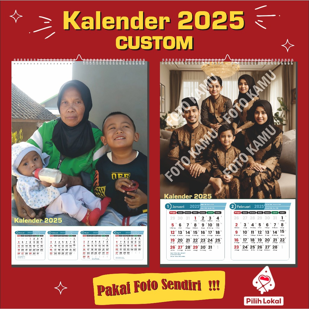 

KALENDER 2025 MURAH DINDING SPIRAL + HANGER/ CUSTOM/TEBAL/KUALITAS TINGGI/FOTO SENDIRI