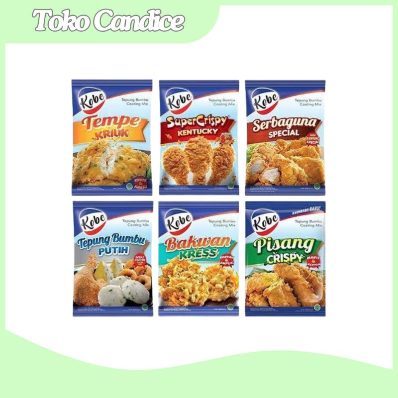 

Kobe Tepung Bumbu 200 Gr Varian Tempe Kriuk/Serbaguna/Super Crispy (1 pcs)