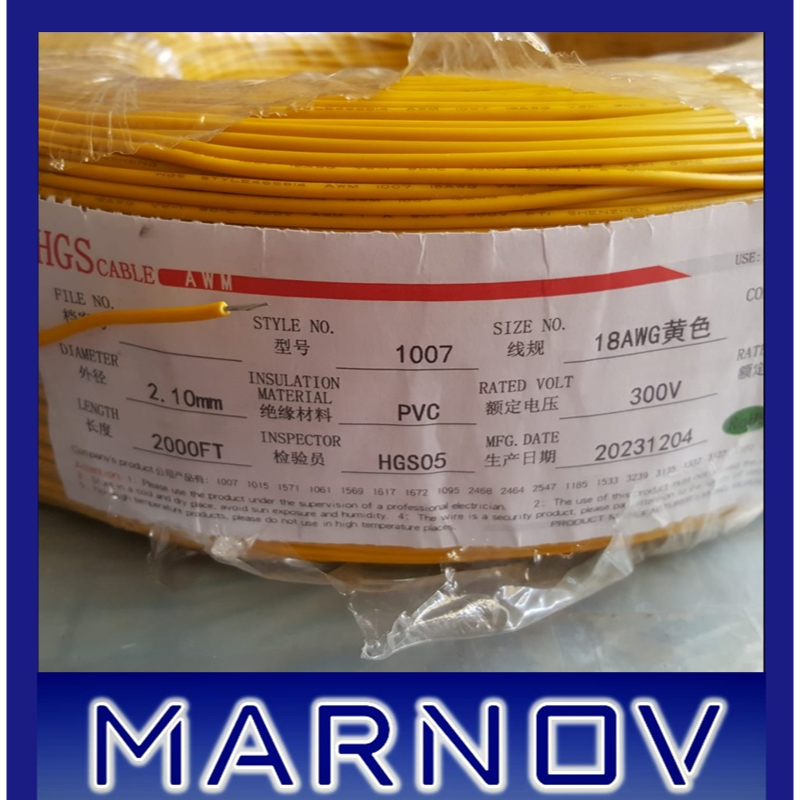 AWG 18 Kuning AWG18 Kabel Cable Serabut Roll Silver Tinned Timah