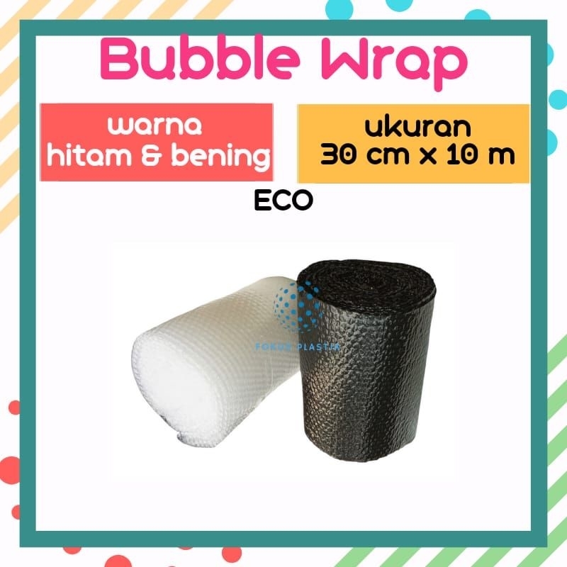 

[30Cm x 10M] Bubble Wrap 10 Meter x 30 cm Hitam Bening INSTANT KARGO Buble Wrap Bubble Wrap Bable Buble Plastik Packing Fragile