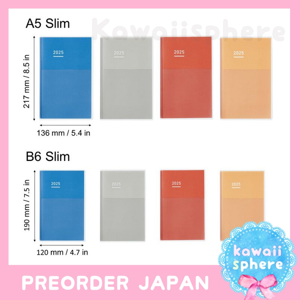 

Jibun DAYs 2025 Set 2 Buku | Kokuyo Jibun Techo A5 / B6 Slim | Preorder Jepang