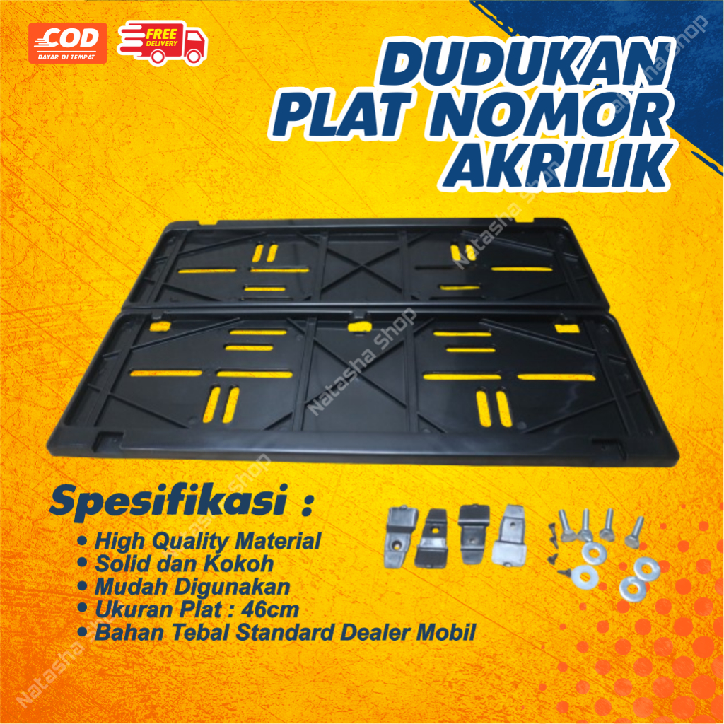 EL Dudukan Plat Nomor Mobil Tatakan Plat Nomor Cover Plat Nomor Mobil Universal Dudukan Plat Akrilik