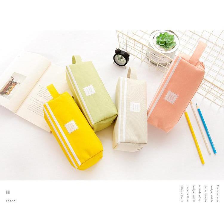 

SH8 - Tempat Pensil Dompet Pocket Kotak Pensil Alat Tulis Serbaguna 2 Zipper Resleting Kanvas Ukuran Besar