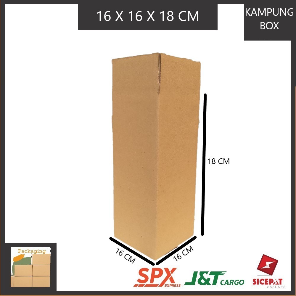 

KARDUS PACKING SINGGLE WALL UKURAN P16xL16xT18