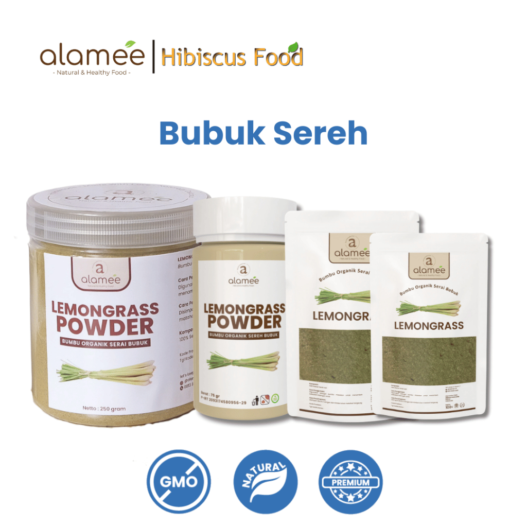 

ALAMEE Sereh Bubuk Lemongrass Powder Bumbu Dapur Organik Serai Murni Asli Tanpa Campuran