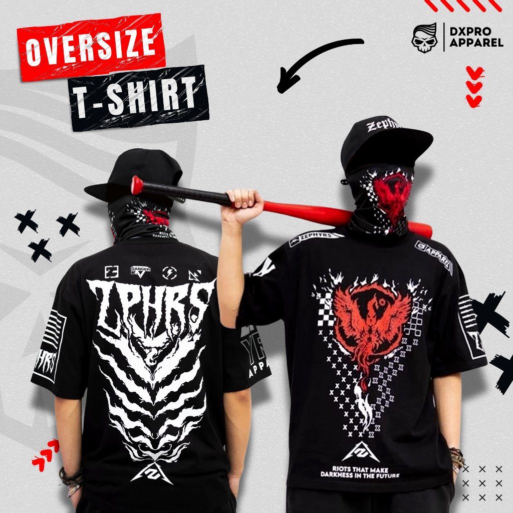 T-shirt Kaos Oversize ZEPHYRS PHOENIX