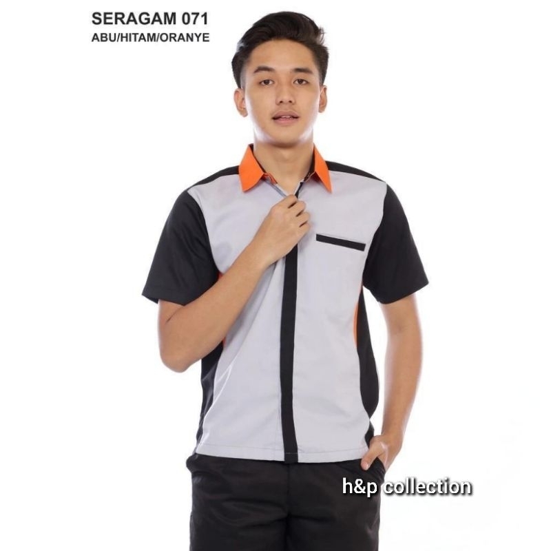 DNL 071 Baju Seragam Kerja , Kemeja Seragam Kerja Kantor , Baju Promosi , Seragam Komunitas, Seragam