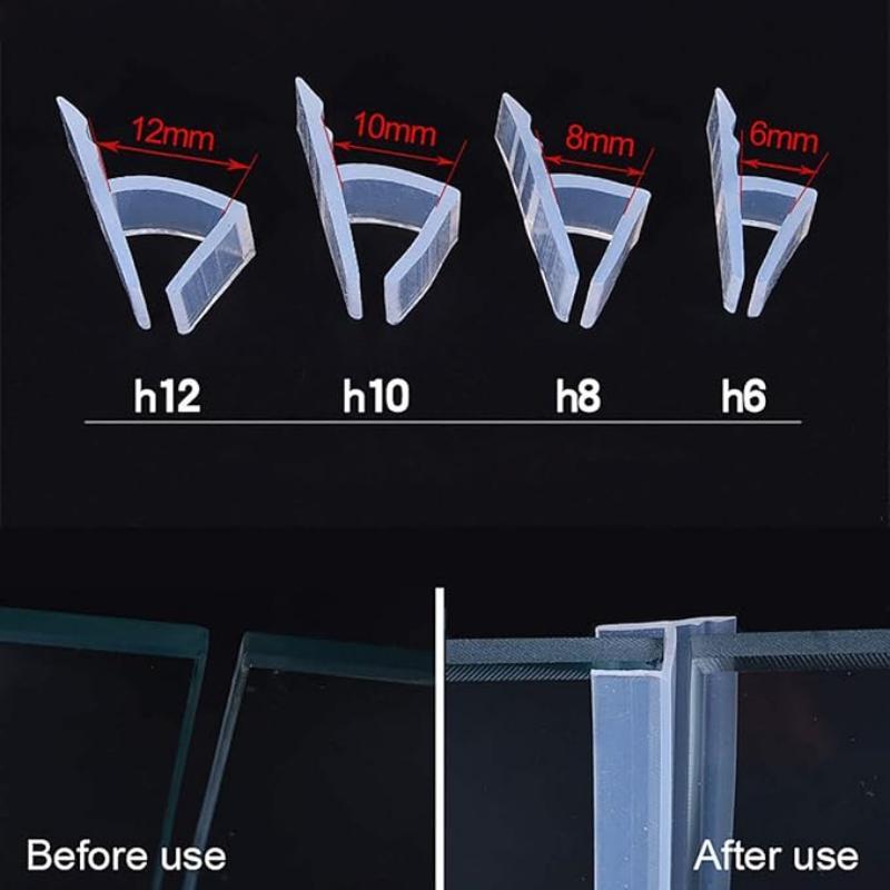 1m Karet List Pintu H Model Seal Pintu Kaca Seal Strip Kaca Clip Seal Pintu Kaca Premium Terbaik