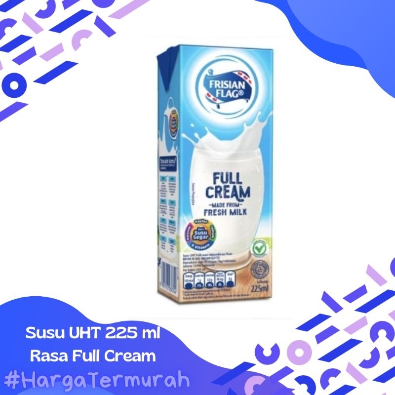 

Susu UHT Frisian Flag 225ml Rasa Full Cream | susu bendera rasa Full Cream