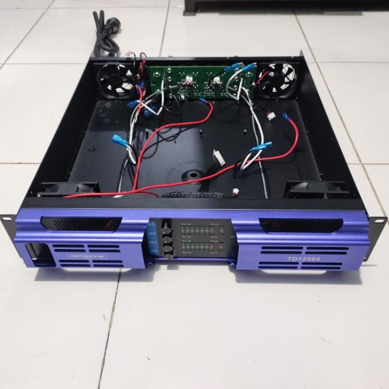 Box power amplifier 2U 4 Chenel Komplit Aksesoris copotan power BU pabrikan