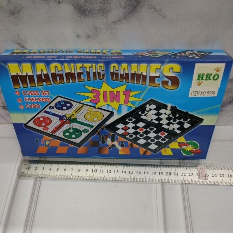8509 - Mainan Magnetic Games 3In1 Chess Set / Checkers / Ludo