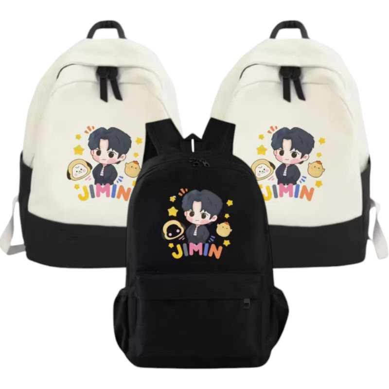 Tas Ransel Selempang Korean style Anak Sekolah TK SD SMP Laki Laki Perempuan Slempang dan Serut Kara