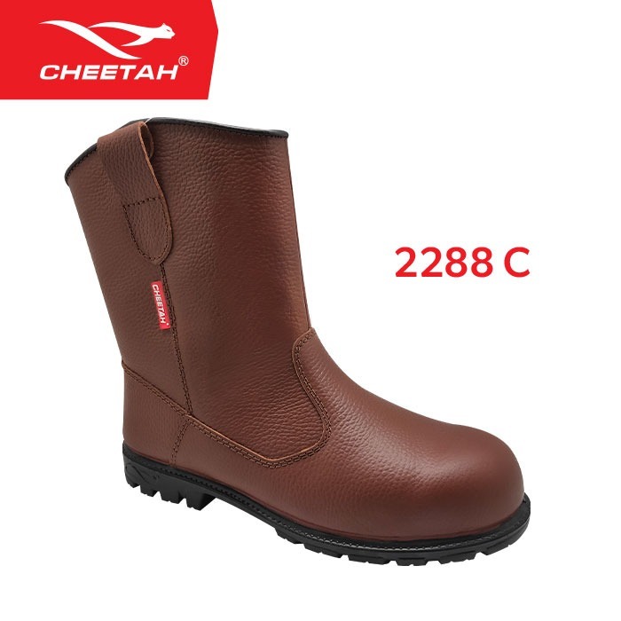Sepatu Safety Cheetah 2288 Cokelat / Sepatu Dengan perlindungan besi cheetah 2288C