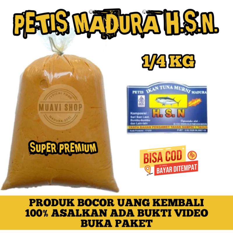 

1/4 KG PETIS MADURA IKAN TUNA MURNI ASLI KUALITAS SUPER MERK HSN 250 gram