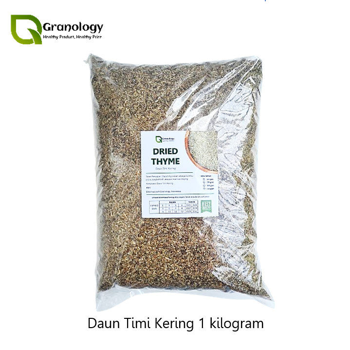 

Daun Timi Kering / Dried Thyme Leaves (1 kilogram) by Granology