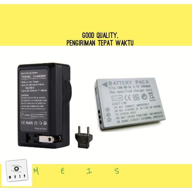 Baterai & Charger Canon PowerShot SD800 SD850 SD870 SD880 SD890 IS / Ixy 910 IS - Batre Casan