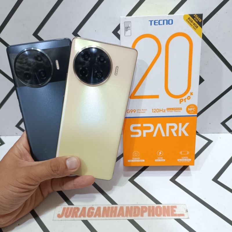 TECNO SPARK 20 PRO PLUS + NFC 8/256GB HP BEKAS SECOND FULLSET