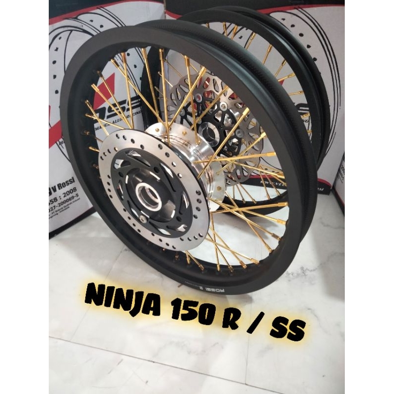 VELG JARI JARI PAKETAN RING 17 140-160-185-215 MERK ROSSI BUAT MOTOR NINJA 150R / NINJA SS SATU SET 