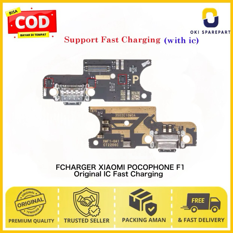 KONEKTOR CHARGER XIAOMI POCOPHONE F1 Original IC Fast Charging