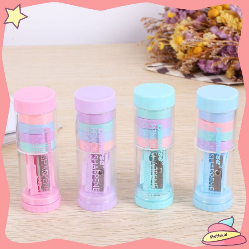 

Penghapus Rautan 2 in 1 Daimarse Eraser Sharpener Karet Hapusan Stip Setip Peruncing Pensil Serutan