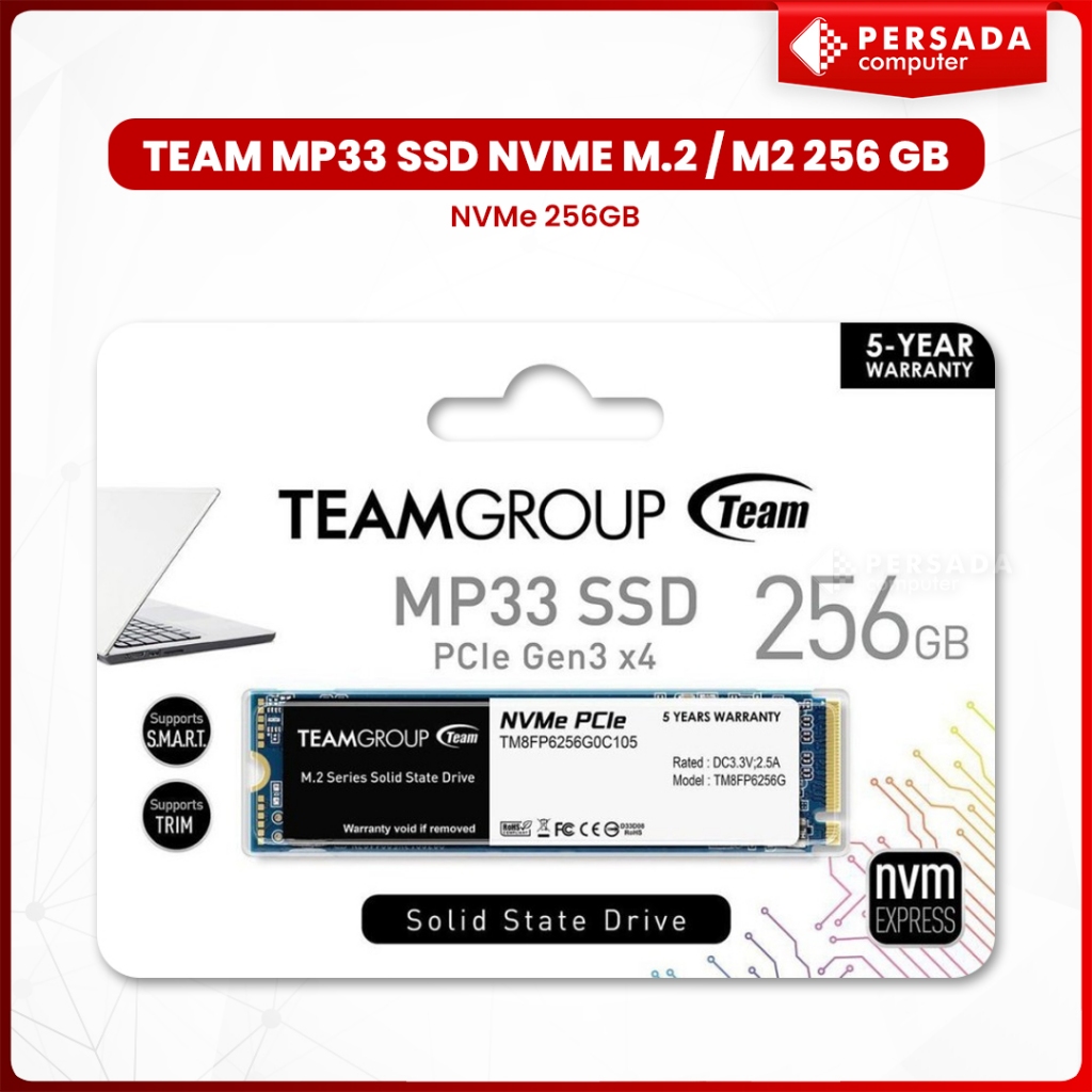 Team MP33 256GB SSD NVMe M.2 / M2 256 GB - NVMe 256GB
