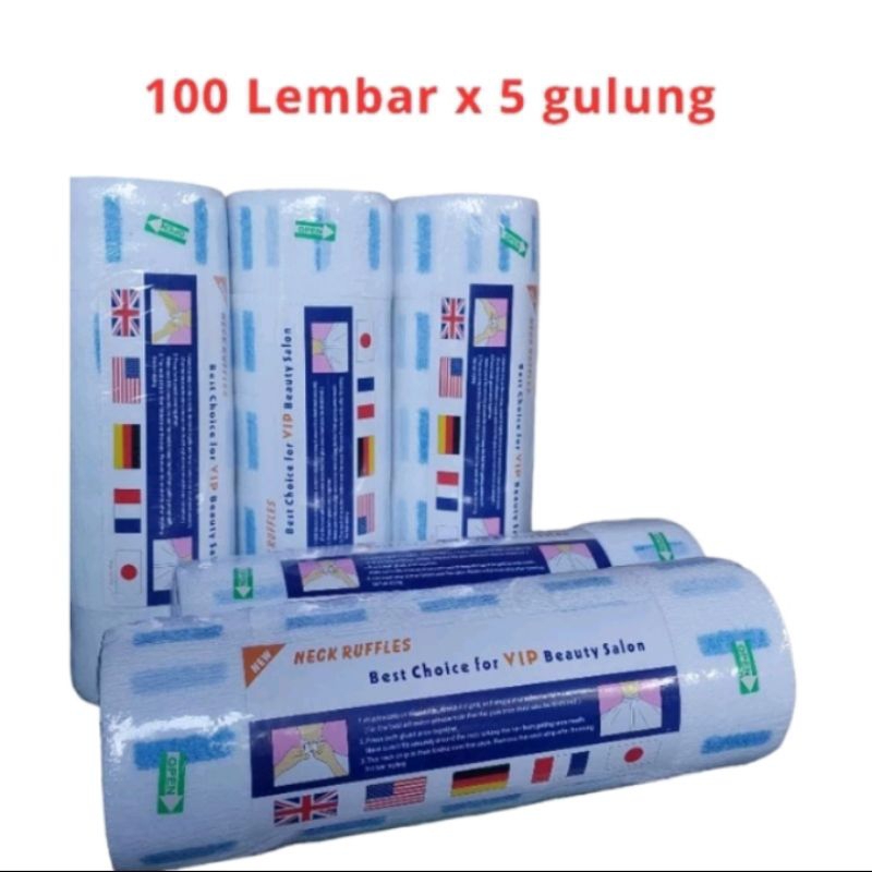 Neck Paper / Tissue Leher Barbershop 5 ROLL (500 Lembar)