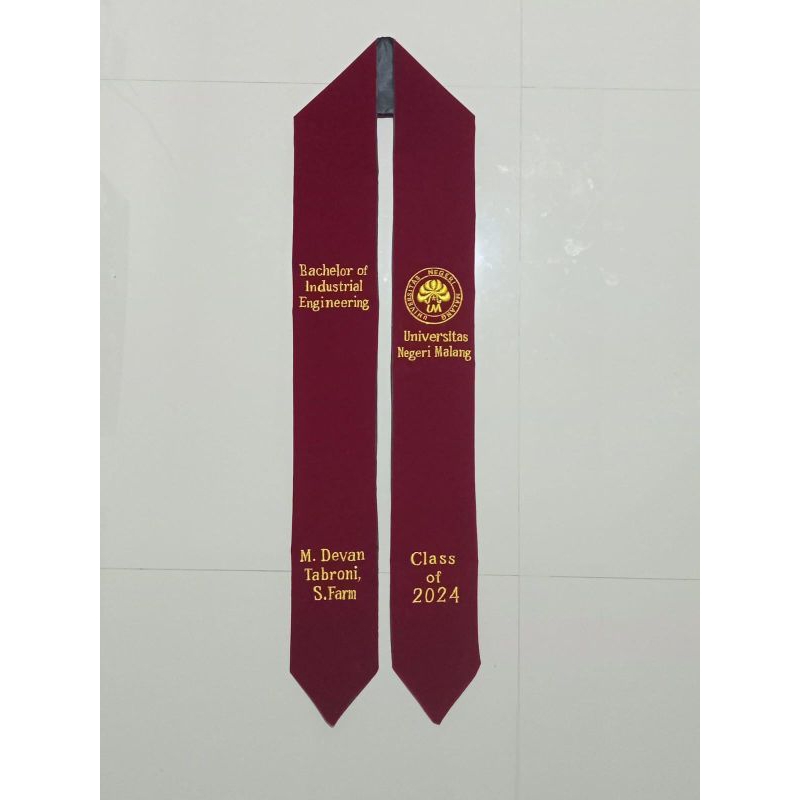 selempang wisuda kalung// bludru//2 lapis//Bordir