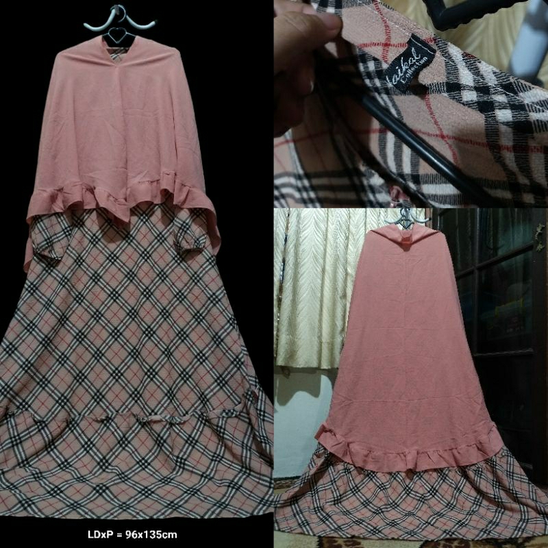 HAIKAL COLLECTION gamis motif burberry / gamis / burberry / maxi dress / long dress / motif burberry