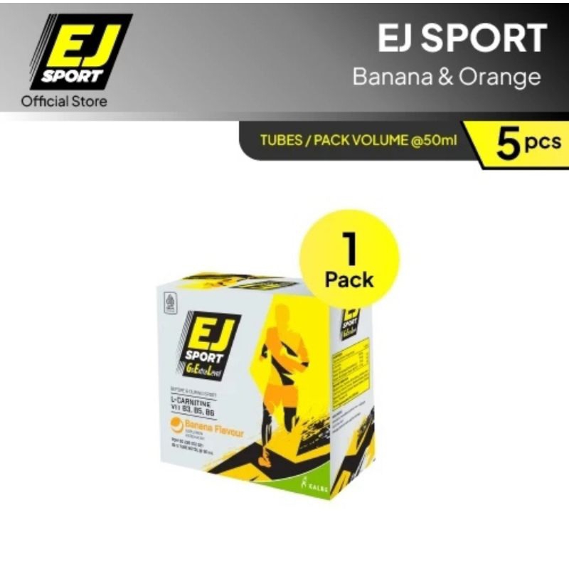 EJ Sport Gel Banana pack (5 tube) Energy Gel