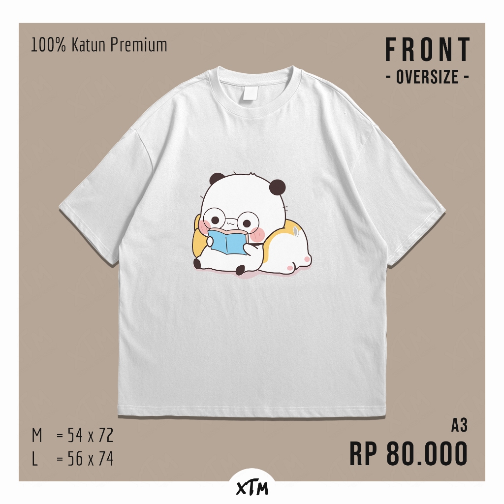 Baju Kaos Atasan BUBU DUDU movie & book date Distro Pria Wanita Kekinian ADLV Lucu Jumbo Oversize Le