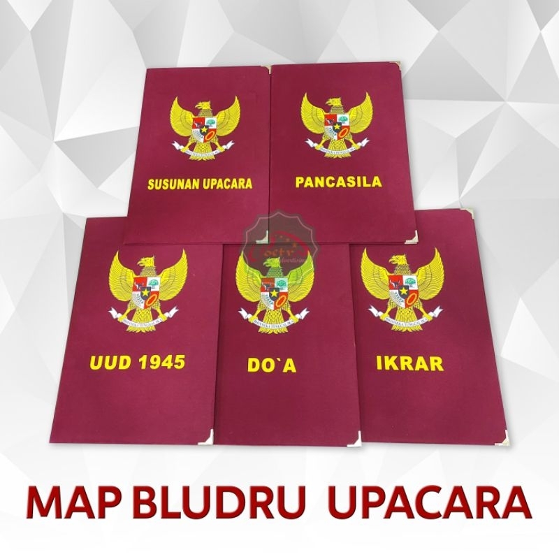 

Map Bludru Text Upacara | Map Kantor | Sekolah 1 Set ( Isi 5 Pcs ) Warna Maroon Ukuran F4