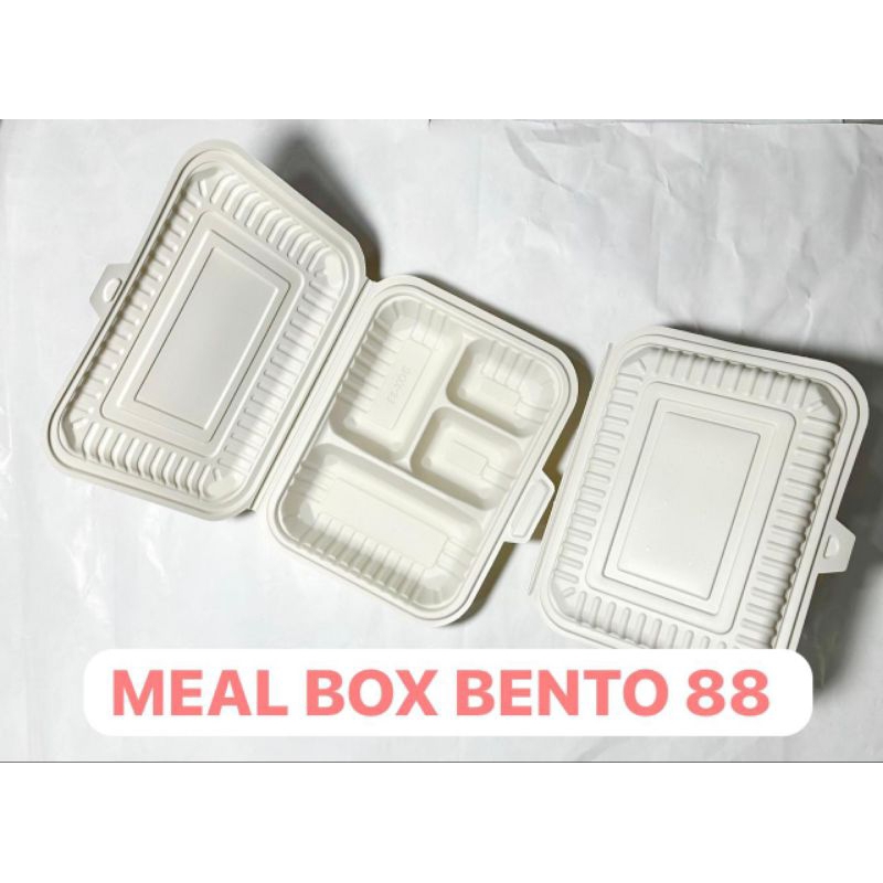 Meal box / kotak nasi  lunch box polos sekat3 bento88/sekat4