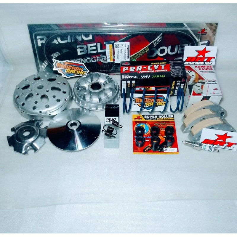 FULL UPGRADE CVT KIRIAN ANTI GREDEK  VARIO 125 VARIO 150 OLD NEW LED MANGKOK GANDA CUSTOM BOLONG ROL