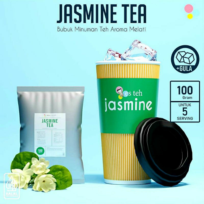 

Minuman bubuk teh melati jasmine tea 100gr