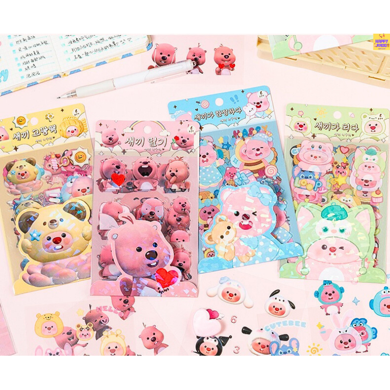 

Cute Loopy Pororo Sticker Theme isi 6 lembar stiker cantik stiker dekorasi tema kartun