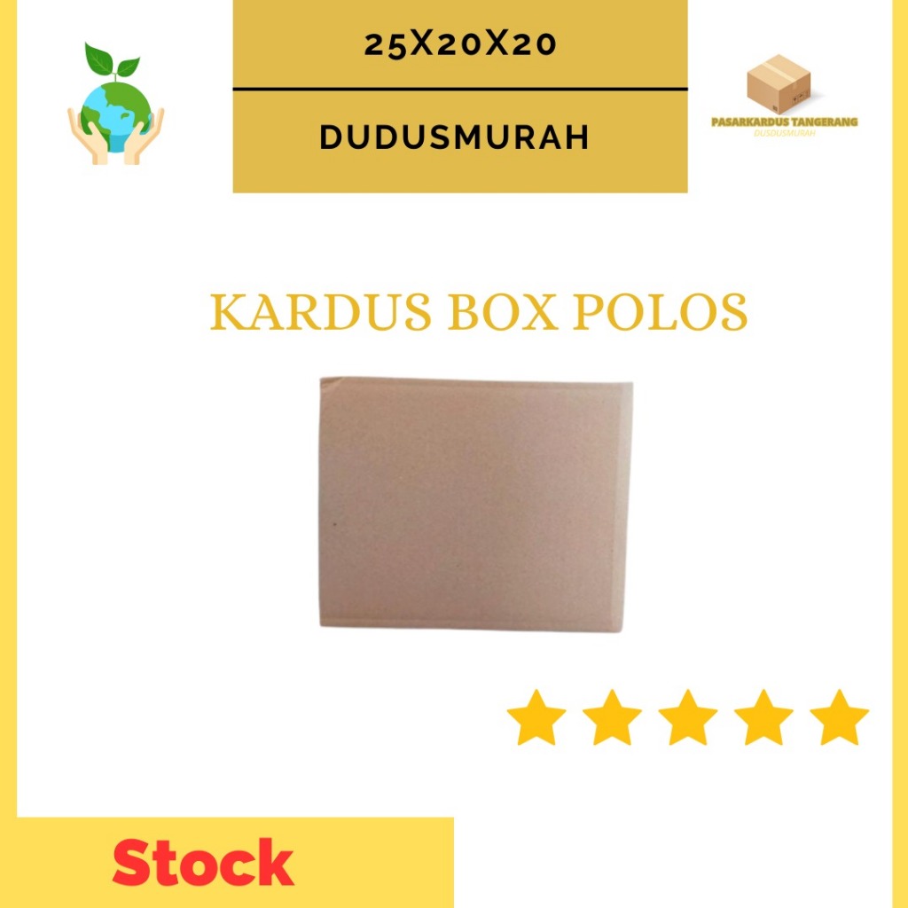 

KARDUS PACKING POLOS KARDUS STANDAR KARDUSBOX PACKING 25x20x20cm(10PCS) /Kardus Standar /Kardus Murah/Kardus Eceran/Kardus Serba Gunai