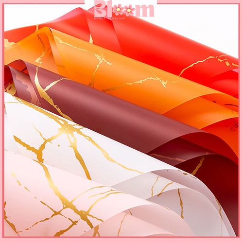 

20 Lembar Cellophane Marble Gold Wrapping Paper Motif Marble Kb20
