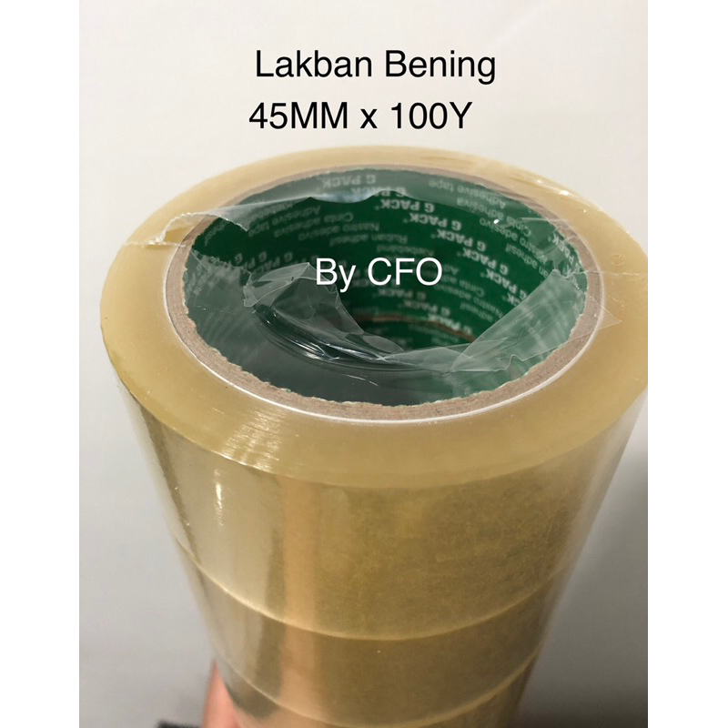 

LAKBAN BENING HIGH QUALITY 100Y x 45MM / TAPE PACKINGAN ISOLASI