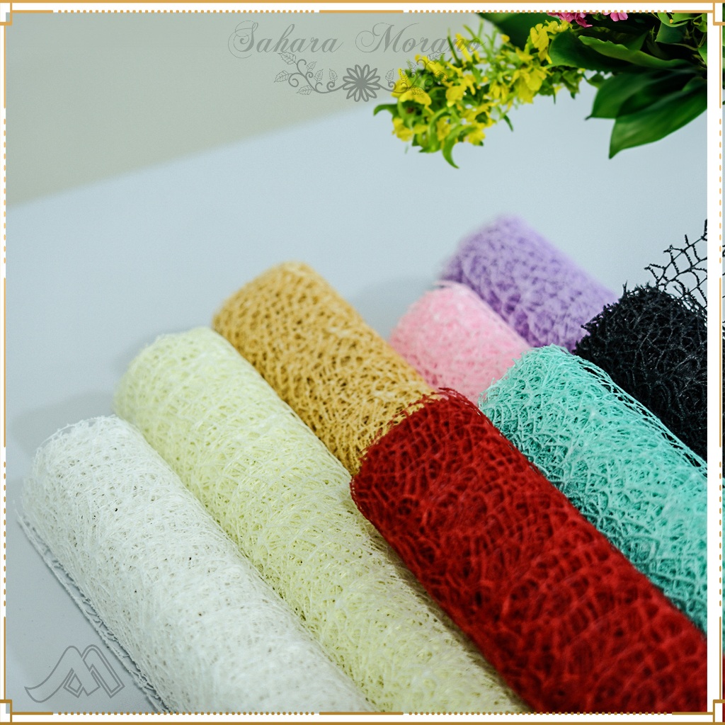 

{1 Roll 5 Meter }Flower Wrapping Mesh Polynet Flower Wrapping Jaring Buket Bunga Korean Mesh Flower